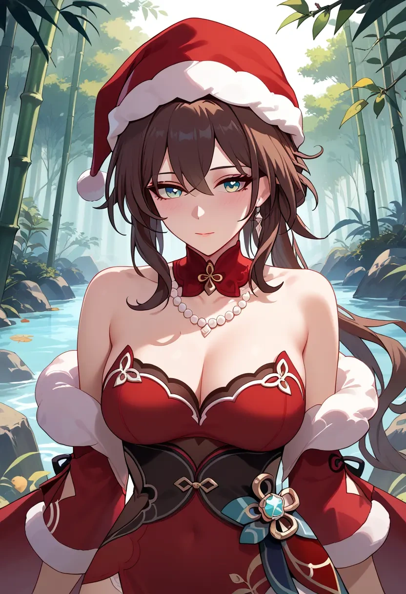 star rail,ruan mei,Christmas,red velvet dress  - 